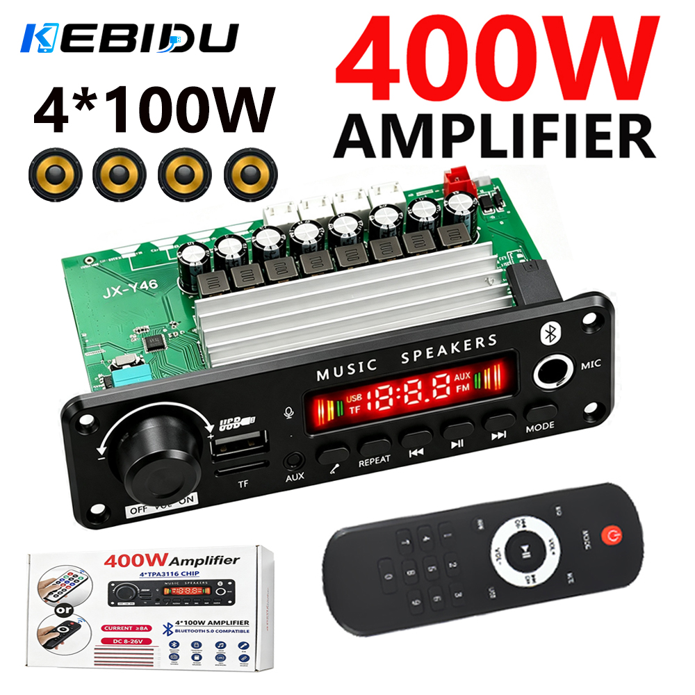 Audio Music Recorder - KEBIDU 400W 앰프 차량용 MP3 플레이어