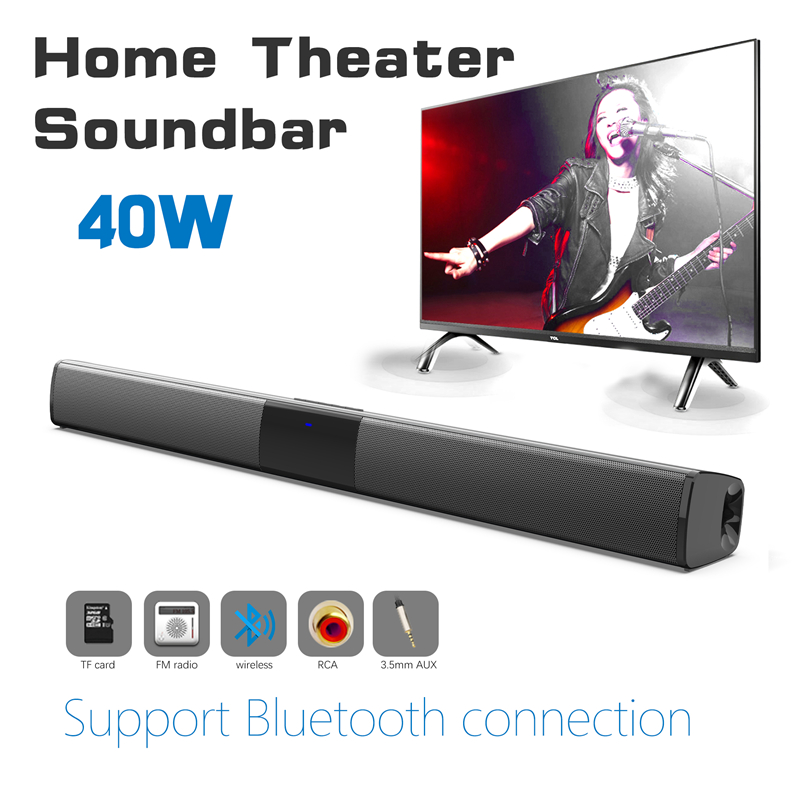 Audio Music Center - 40W 무선 블루투스 5.0 사운드바 스피커