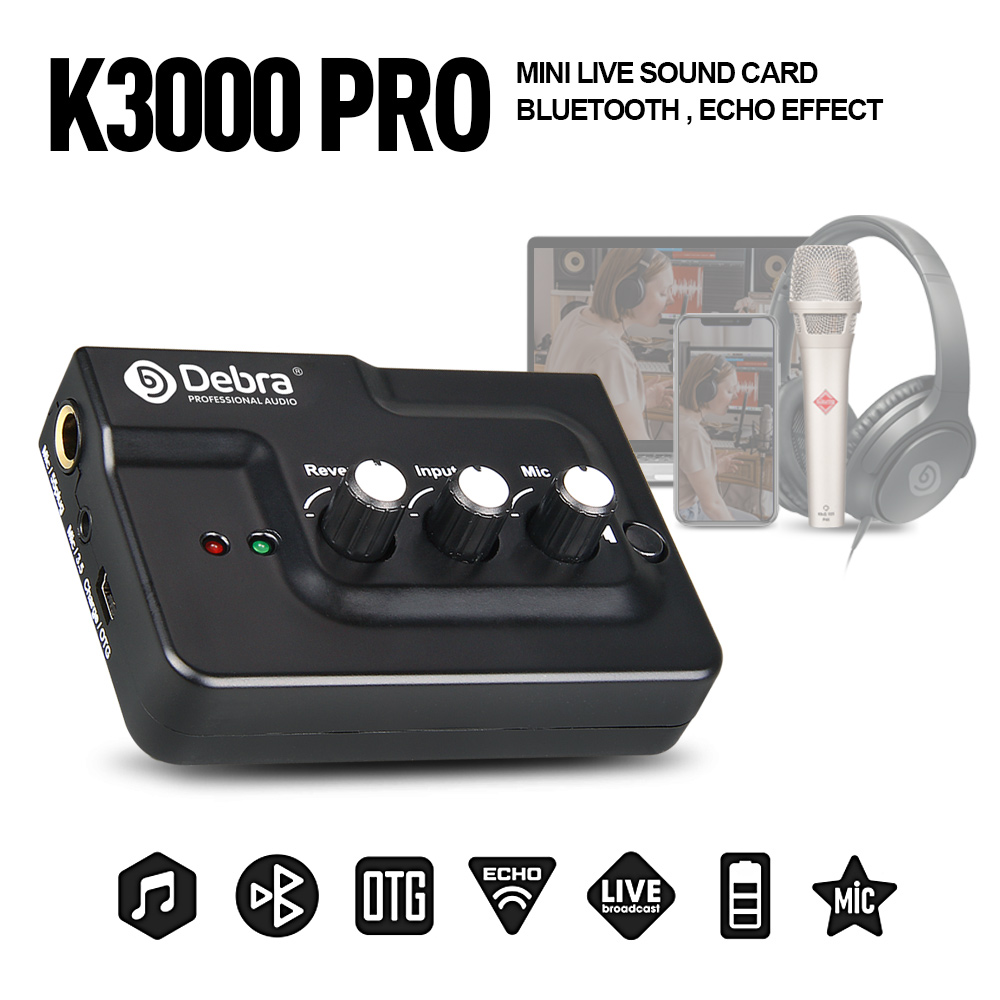 Audio Music Recorder - K3000 PRO 지향성 사운드 카드 에코