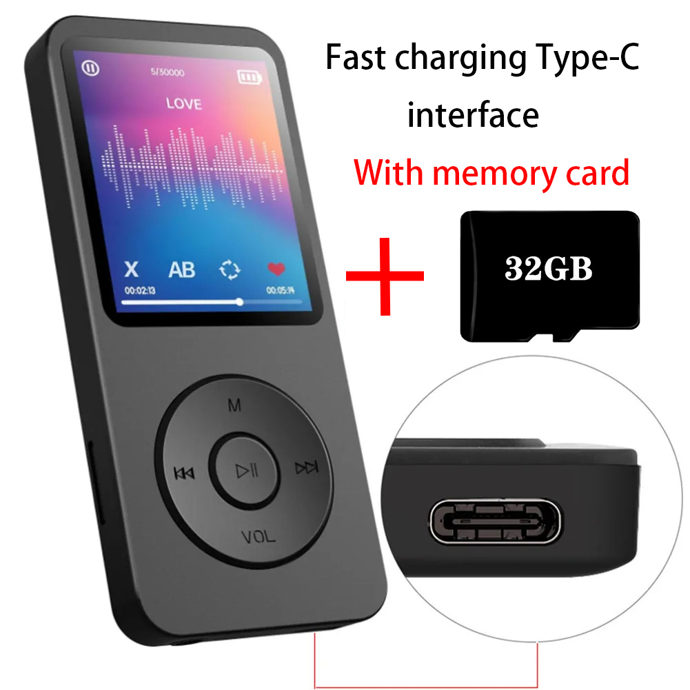 MP3 플레이어 Type-C 인터페이스 고속 충전 포트 - Audio Music Recorder 리뷰 및 가격