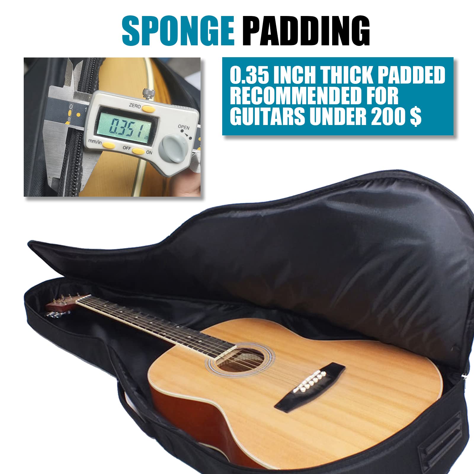 음향 기타 지그 백 41 인치 0.25 인치 스폰지 패 - Case Guitar Gig Bag 리뷰 및 가격