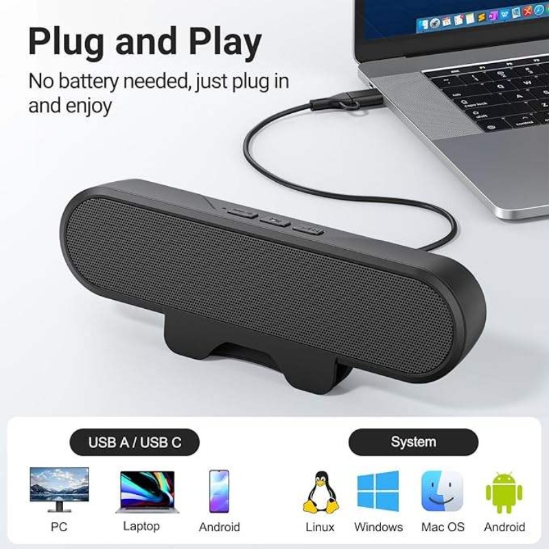 휴대용 클립형 USB 사운드바 10W 고출력 HIFI  - Audio Music Online Free 리뷰 및 가격