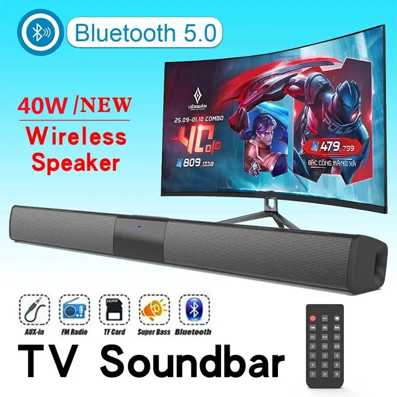 40W 블루투스 5.3 스피커 리모컨 포함 스테레오 사 - Audio Music Center 리뷰 및 가격