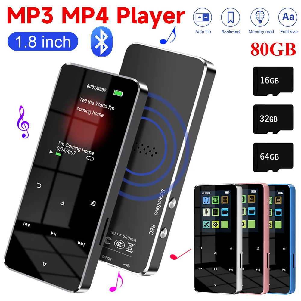 1.8인치 TFT MP3 플레이어 터치스크린 블루투스  - Audio Music Recorder 리뷰 및 가격
