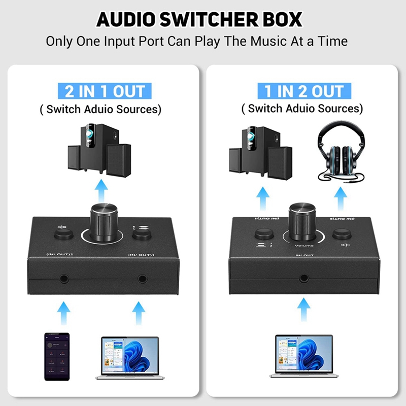 3.5mm 오디오 스위처, 2 입력 1 출력/1 입력  - Audio & Music Settings Xbox One 리뷰 및 가격