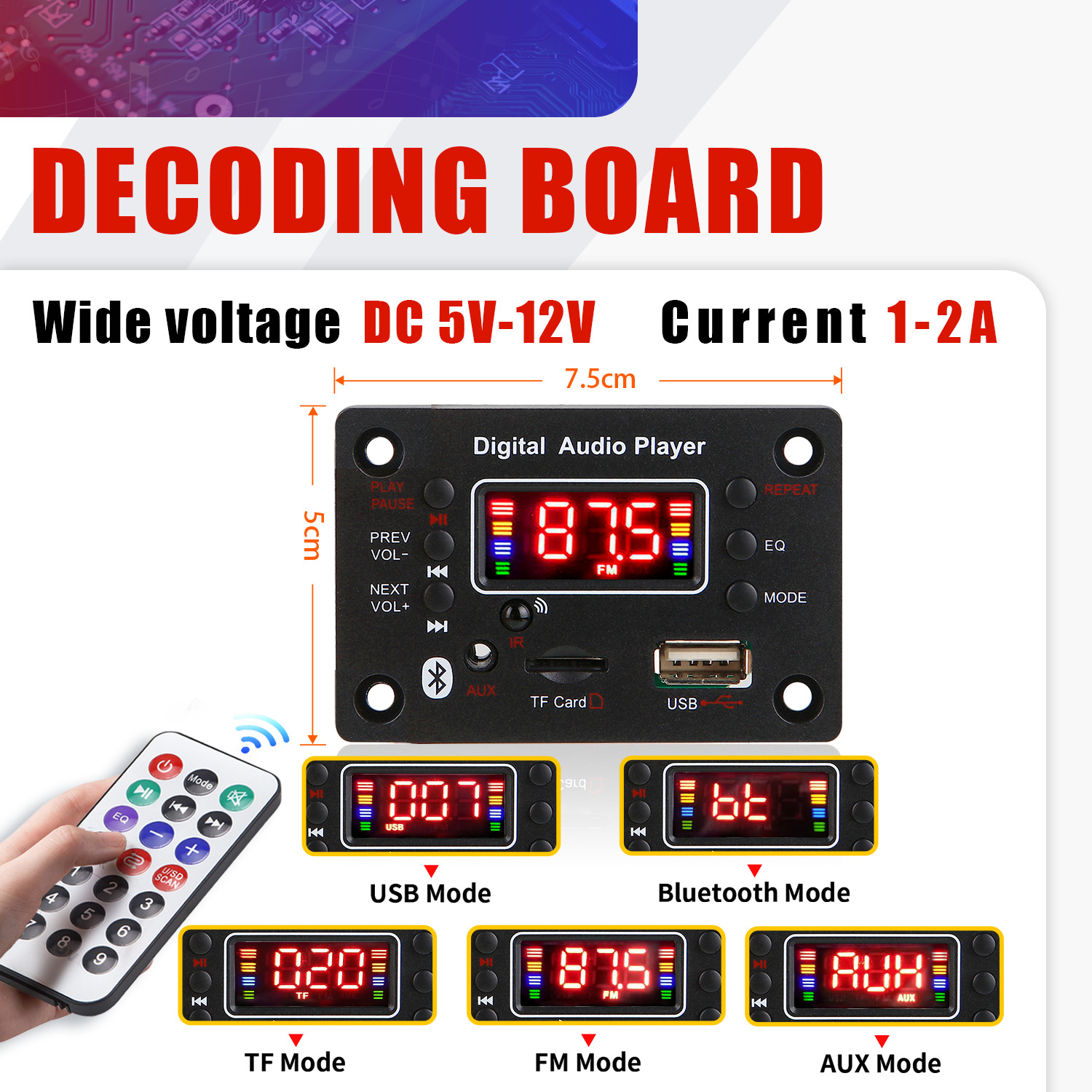 12V 무선 핸즈프리 블루투스 5.0 MP3 WMA 디 - Audio Music Recorder 리뷰 및 가격